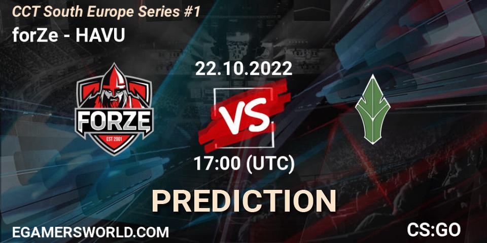 forZe vs HAVU: Betting TIp, Match Prediction. 22.10.22. CS2 (CS:GO), CCT South Europe Series #1