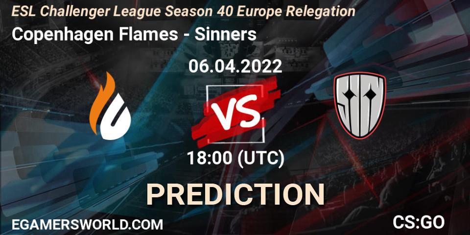 Copenhagen Flames vs Sinners: Betting TIp, Match Prediction. 06.04.22. CS2 (CS:GO), ESL Challenger League Season 40 Europe Relegation