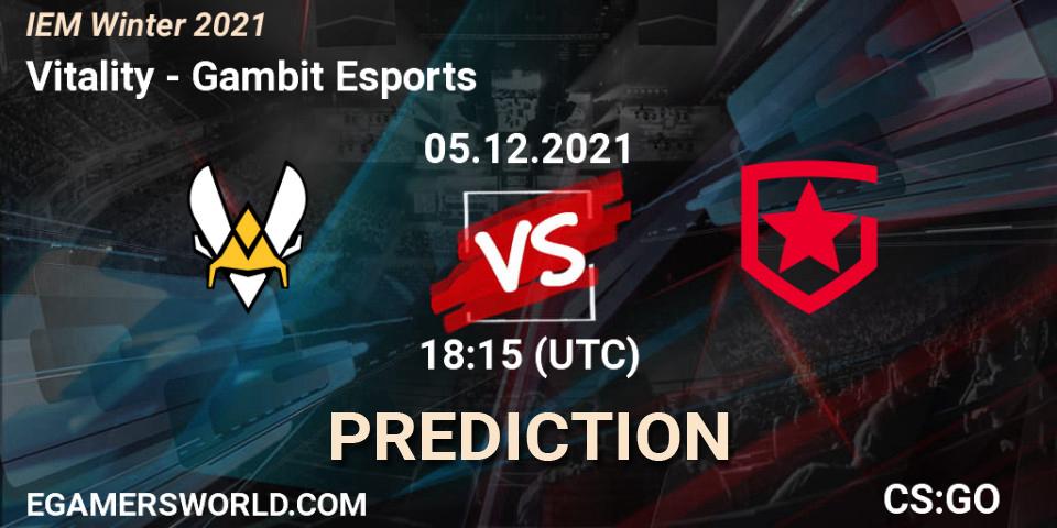 Vitality vs Gambit Esports: Betting TIp, Match Prediction. 05.12.21. CS2 (CS:GO), IEM Winter 2021
