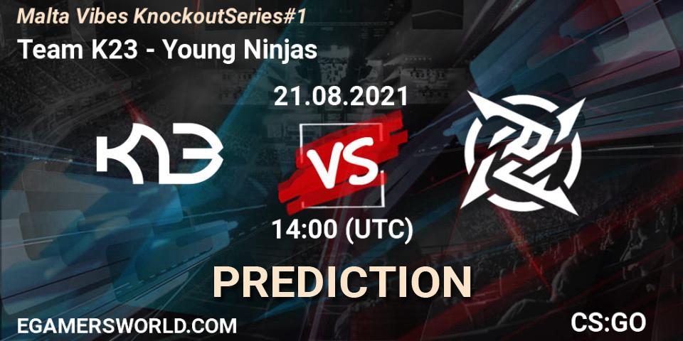 Team K23 vs Young Ninjas: Betting TIp, Match Prediction. 21.08.2021 at 14:00. Counter-Strike (CS2), Malta Vibes Knockout Series #1