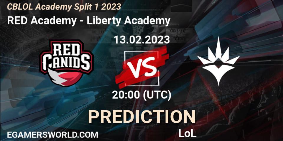 RED Academy vs Liberty Academy: Betting TIp, Match Prediction. 13.02.2023 at 20:00. LoL, CBLOL Academy Split 1 2023