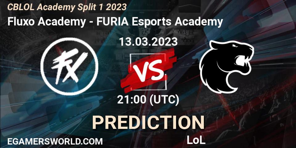 Fluxo Academy vs FURIA Esports Academy: Betting TIp, Match Prediction. 13.03.2023 at 21:00. LoL, CBLOL Academy Split 1 2023