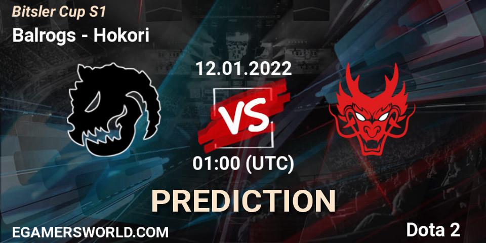 Balrogs vs Hokori: Betting TIp, Match Prediction. 13.01.22. Dota 2, Bitsler Cup S1