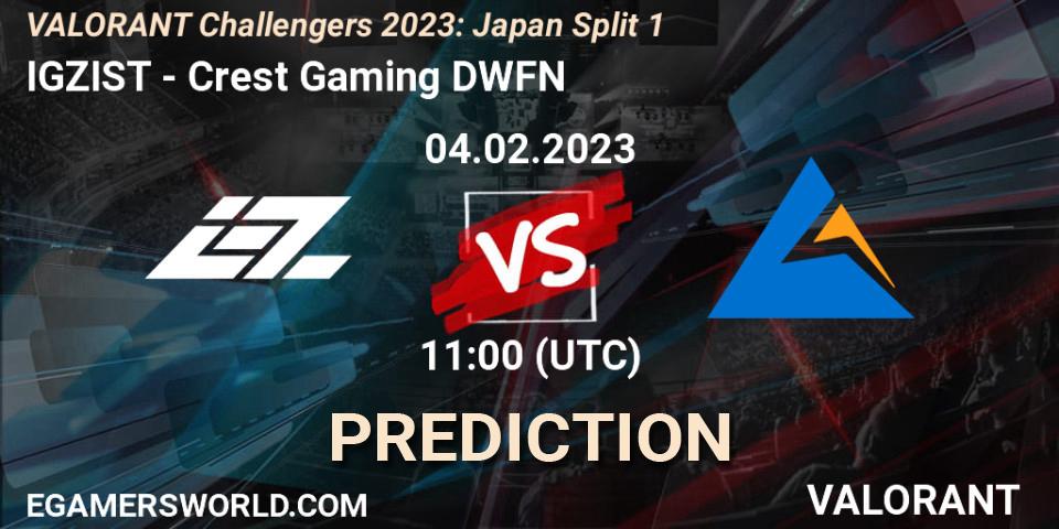 IGZIST vs Crest Gaming DWFN: Betting TIp, Match Prediction. 04.02.23. VALORANT, VALORANT Challengers 2023: Japan Split 1