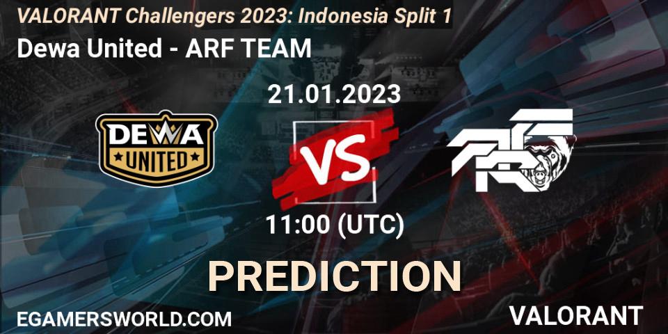 Dewa United vs ARF TEAM: Betting TIp, Match Prediction. 21.01.23. VALORANT, VALORANT Challengers 2023: Indonesia Split 1