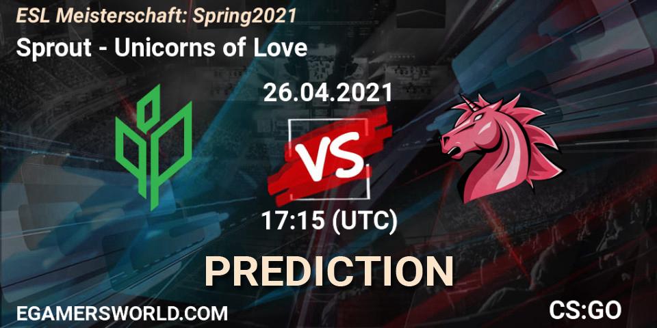 Sprout vs Unicorns of Love: Betting TIp, Match Prediction. 26.04.21. CS2 (CS:GO), ESL Meisterschaft: Spring 2021