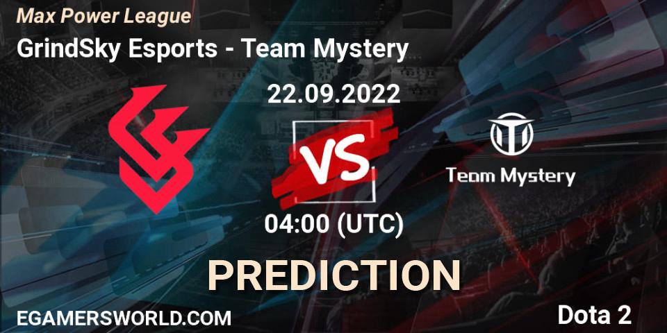GrindSky Esports vs Team Mystery: Betting TIp, Match Prediction. 22.09.22. Dota 2, Max Power League