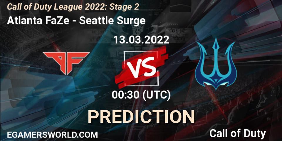 Atlanta FaZe vs Seattle Surge: Betting TIp, Match Prediction. 13.03.2022 at 00:30. Call of Duty, Call of Duty League 2022: Stage 2