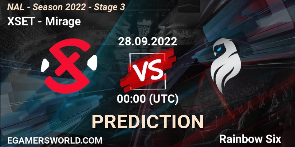 XSET vs Mirage: Betting TIp, Match Prediction. 28.09.22. Rainbow Six, NAL - Season 2022 - Stage 3