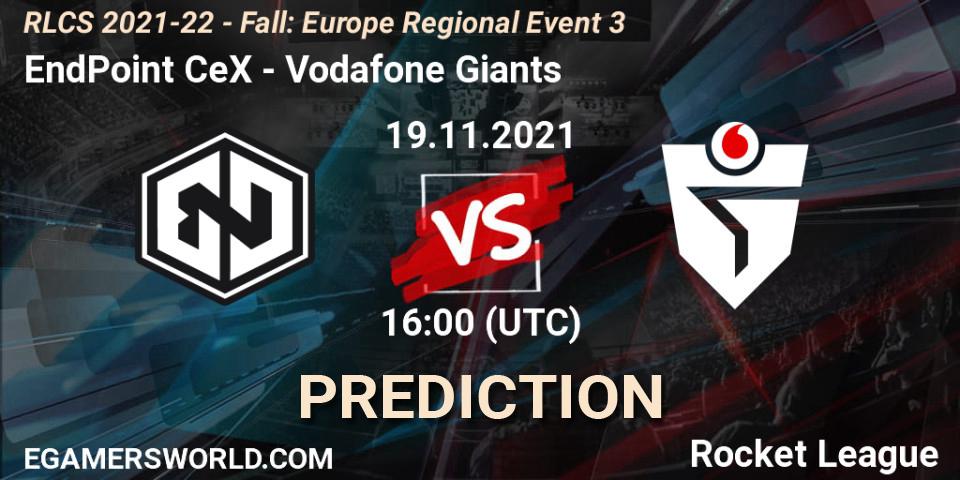 EndPoint CeX vs Vodafone Giants: Betting TIp, Match Prediction. 19.11.21. Rocket League, RLCS 2021-22 - Fall: Europe Regional Event 3