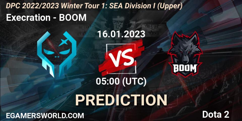 Execration vs BOOM: Betting TIp, Match Prediction. 16.01.23. Dota 2, DPC 2022/2023 Winter Tour 1: SEA Division I (Upper)