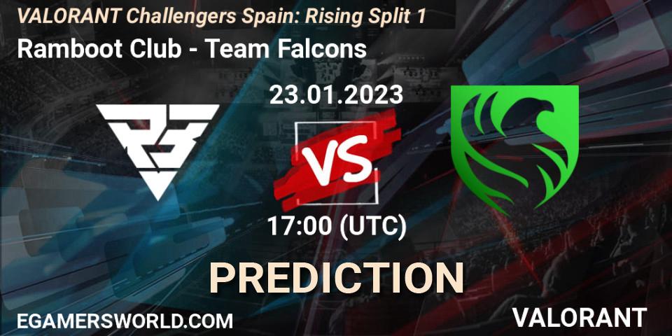 Ramboot Club vs Falcons: Betting TIp, Match Prediction. 23.01.2023 at 17:00. VALORANT, VALORANT Challengers 2023 Spain: Rising Split 1