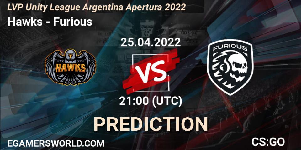 Hawks vs Furious: Betting TIp, Match Prediction. 25.04.22. CS2 (CS:GO), LVP Unity League Argentina Apertura 2022