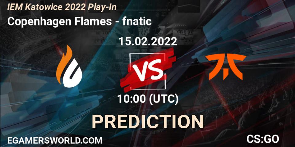 Copenhagen Flames vs fnatic: Betting TIp, Match Prediction. 15.02.2022 at 10:00. Counter-Strike (CS2), IEM Katowice 2022 Play-In