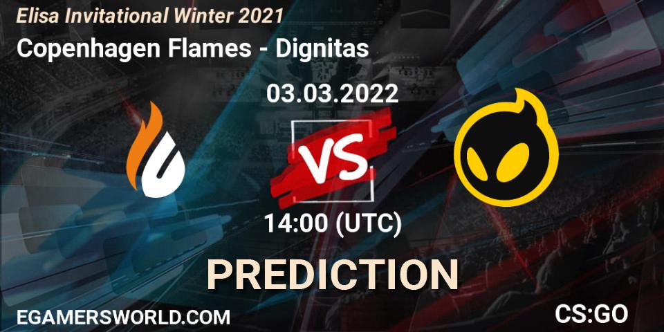 Copenhagen Flames vs Dignitas: Betting TIp, Match Prediction. 03.03.2022 at 15:00. Counter-Strike (CS2), Elisa Invitational Winter 2021