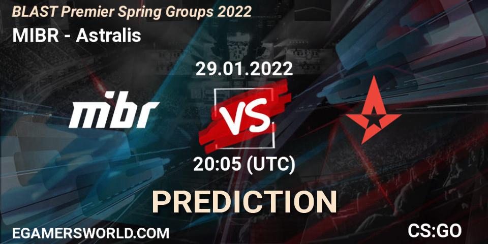 MIBR vs Astralis: Betting TIp, Match Prediction. 29.01.22. CS2 (CS:GO), BLAST Premier Spring Groups 2022