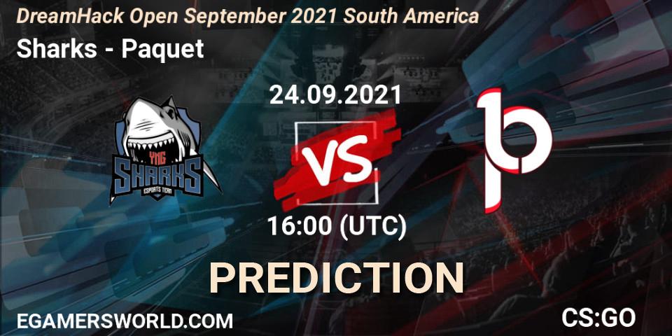 Sharks vs Paquetá: Betting TIp, Match Prediction. 24.09.2021 at 16:00. Counter-Strike (CS2), DreamHack Open September 2021 South America