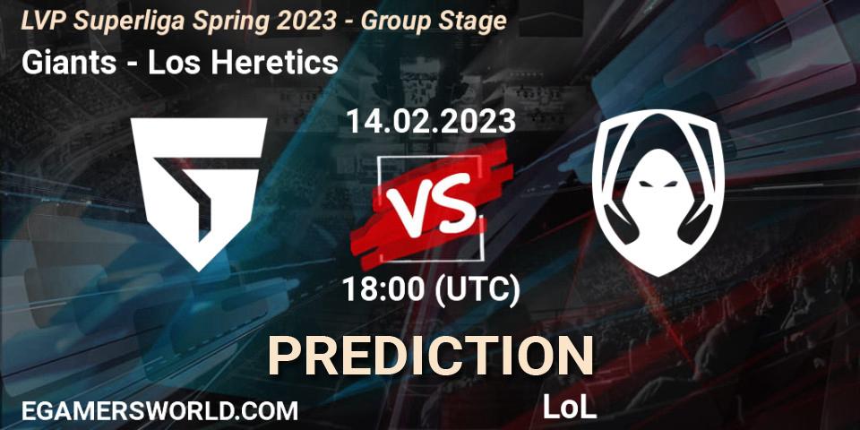 Giants vs Los Heretics: Betting TIp, Match Prediction. 14.02.23. LoL, LVP Superliga Spring 2023 - Group Stage