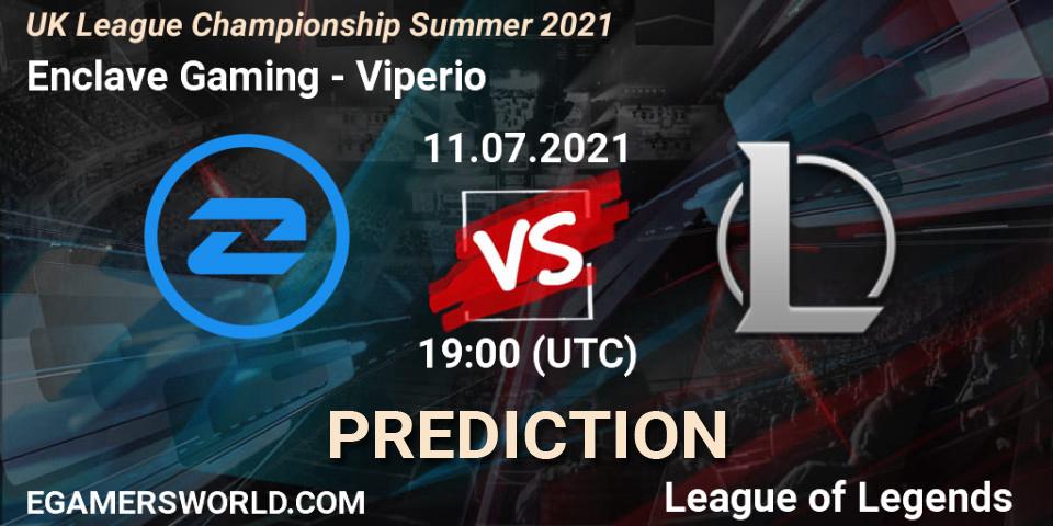 Enclave Gaming vs Viperio: Betting TIp, Match Prediction. 11.07.2021 at 19:00. LoL, UK League Championship Summer 2021