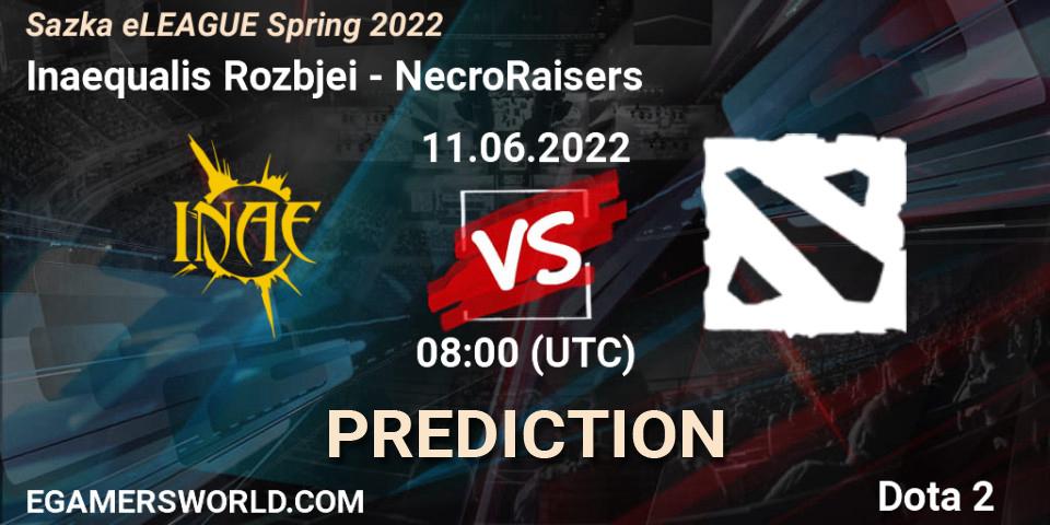 Inaequalis Rozbíječi vs NecroRaisers: Betting TIp, Match Prediction. 11.06.2022 at 08:14. Dota 2, Sazka eLEAGUE Spring 2022