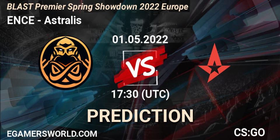 ENCE vs Astralis: Betting TIp, Match Prediction. 01.05.2022 at 17:30. Counter-Strike (CS2), BLAST Premier Spring Showdown 2022 Europe