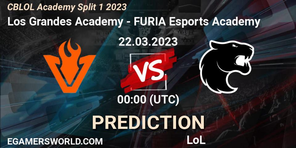 Los Grandes Academy vs FURIA Esports Academy: Betting TIp, Match Prediction. 22.03.23. LoL, CBLOL Academy Split 1 2023