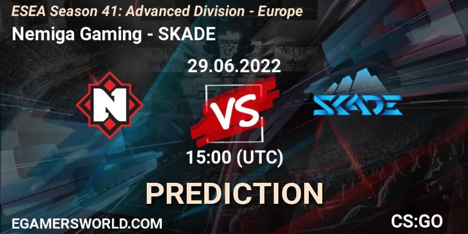 Nemiga Gaming vs SKADE: Betting TIp, Match Prediction. 29.06.2022 at 15:00. Counter-Strike (CS2), ESEA Season 41: Advanced Division - Europe