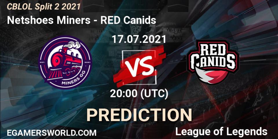 Netshoes Miners vs RED Canids: Betting TIp, Match Prediction. 17.07.2021 at 20:00. LoL, CBLOL Split 2 2021
