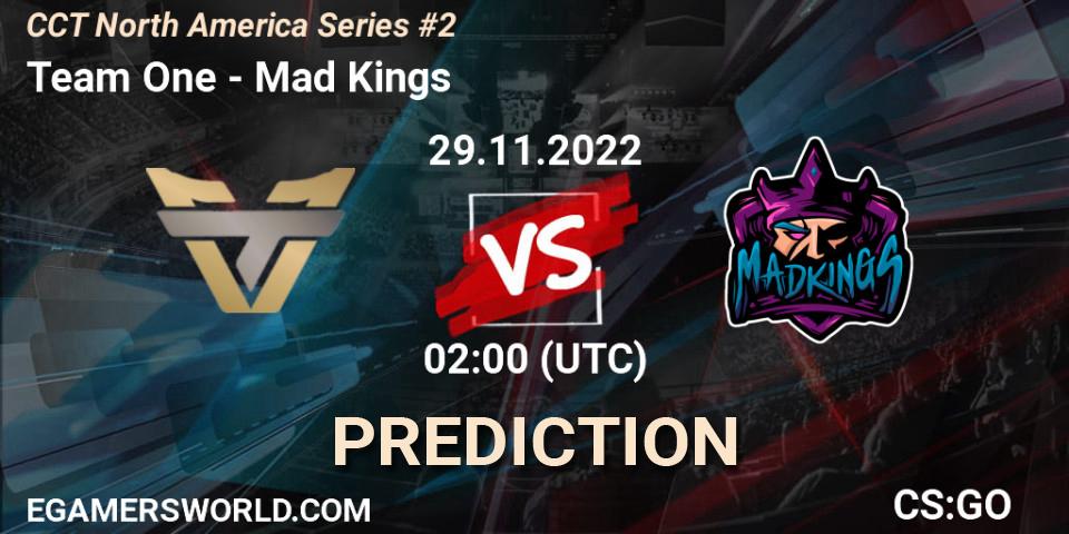 Team One vs Mad Kings: Betting TIp, Match Prediction. 29.11.22. CS2 (CS:GO), CCT North America Series #2