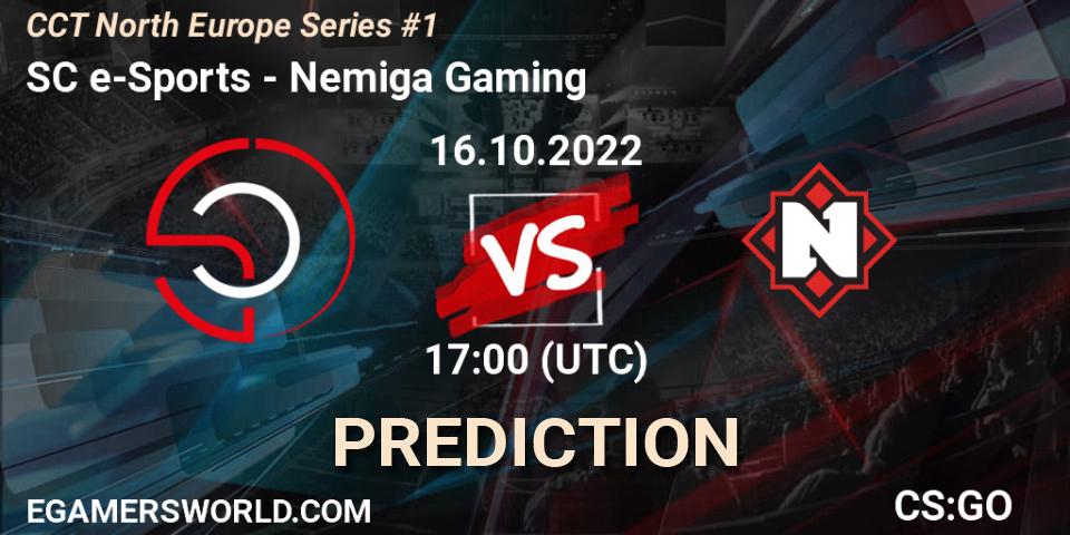 SC e-Sports vs Nemiga Gaming: Betting TIp, Match Prediction. 16.10.2022 at 17:45. Counter-Strike (CS2), CCT North Europe Series #1