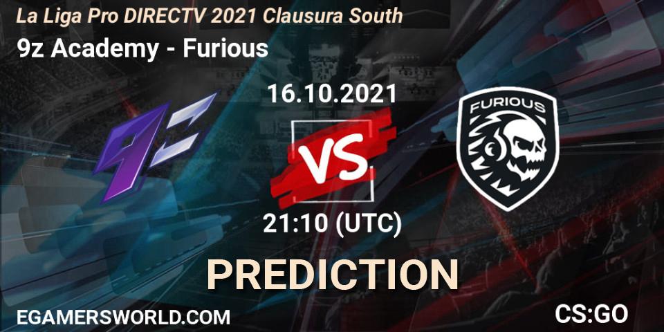 9z Academy vs Furious: Betting TIp, Match Prediction. 16.10.2021 at 21:10. Counter-Strike (CS2), La Liga Season 4: Sur Pro Division - Clausura