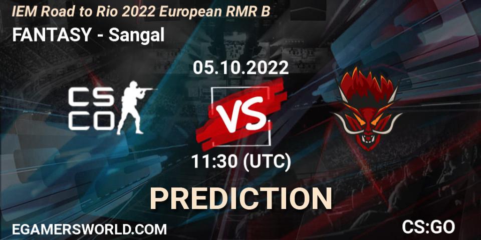 FANTASY vs Sangal: Betting TIp, Match Prediction. 05.10.2022 at 11:45. Counter-Strike (CS2), IEM Road to Rio 2022 European RMR B