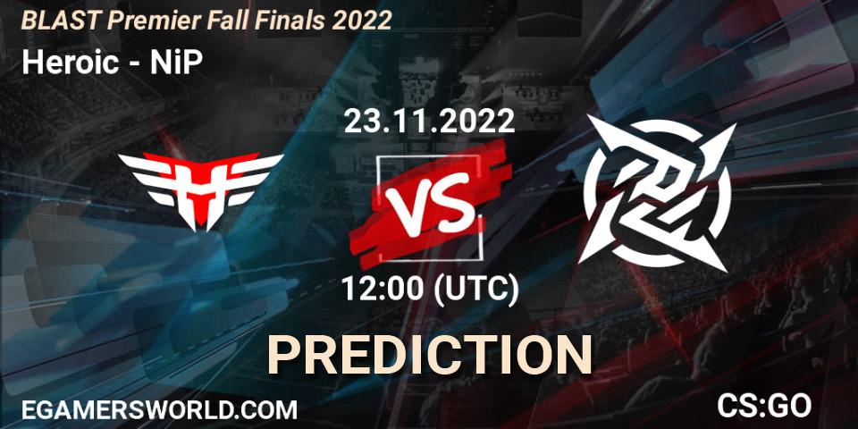 Heroic vs NiP: Betting TIp, Match Prediction. 23.11.22. CS2 (CS:GO), BLAST Premier Fall Finals 2022