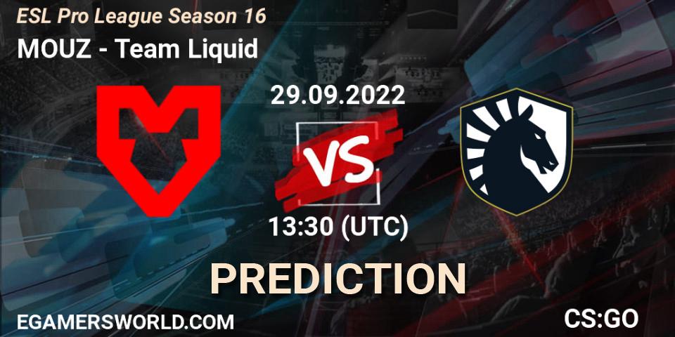 MOUZ vs Team Liquid: Betting TIp, Match Prediction. 29.09.22. CS2 (CS:GO), ESL Pro League Season 16