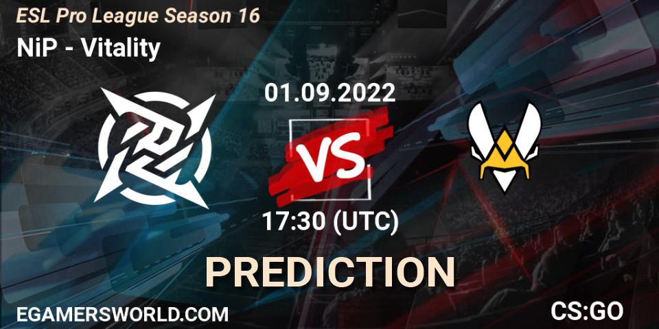 NiP vs Vitality: Betting TIp, Match Prediction. 01.09.22. CS2 (CS:GO), ESL Pro League Season 16