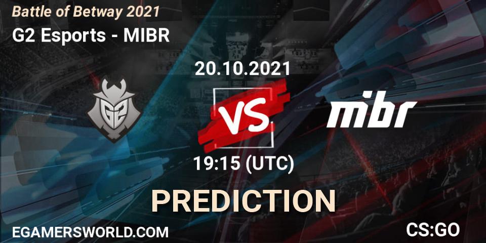 G2 Esports vs MIBR: Betting TIp, Match Prediction. 20.10.21. CS2 (CS:GO), Battle of Betway 2021