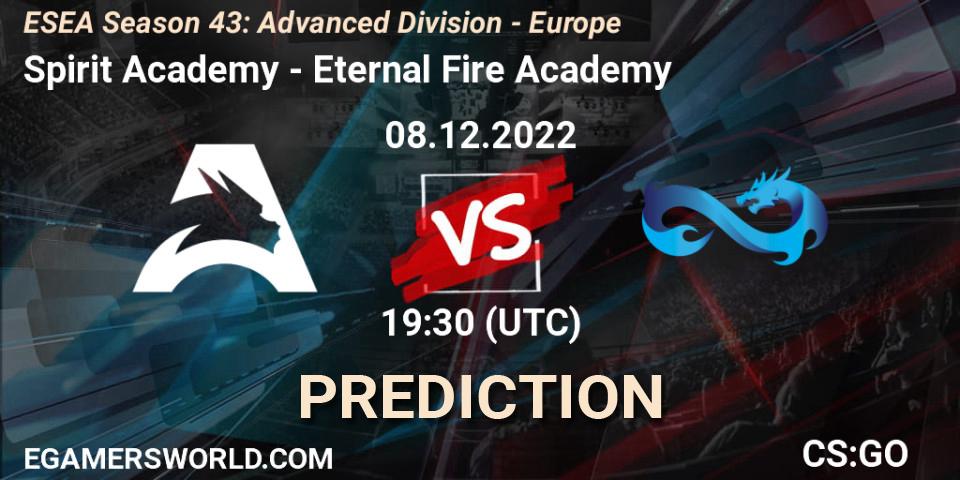 Spirit Academy vs Eternal Fire Academy: Betting TIp, Match Prediction. 08.12.22. CS2 (CS:GO), ESEA Season 43: Advanced Division - Europe