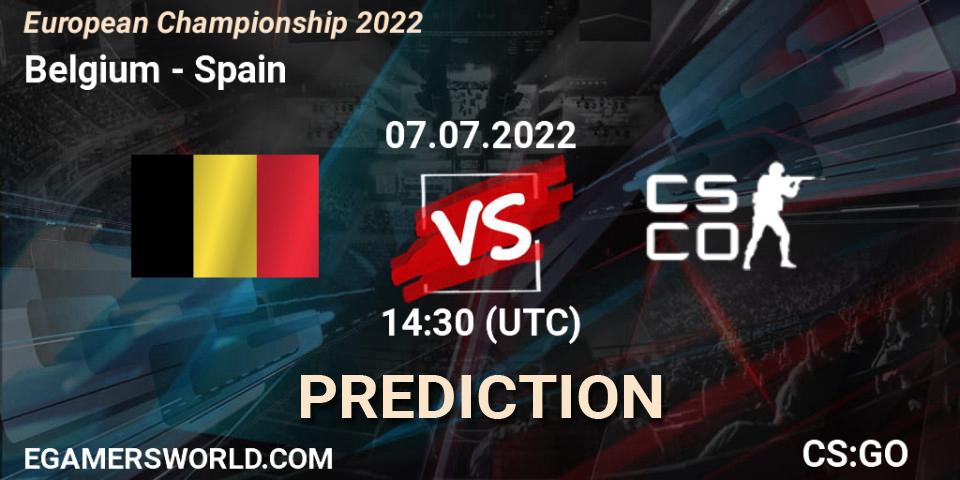 Belgium vs Spain: Betting TIp, Match Prediction. 07.07.22. CS2 (CS:GO), European Championship 2022