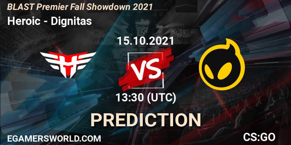 Heroic vs Dignitas: Betting TIp, Match Prediction. 15.10.21. CS2 (CS:GO), BLAST Premier Fall Showdown 2021