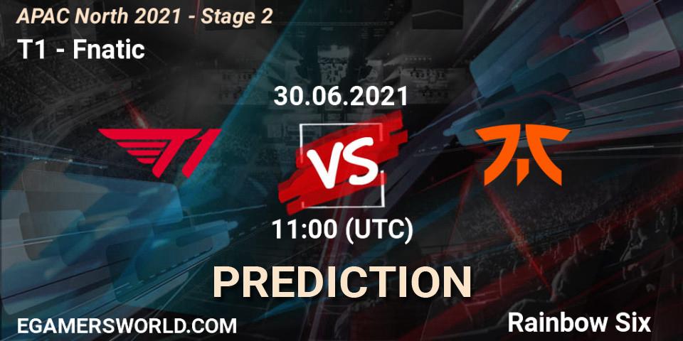T1 vs Fnatic: Betting TIp, Match Prediction. 30.06.2021 at 11:00. Rainbow Six, APAC North 2021 - Stage 2