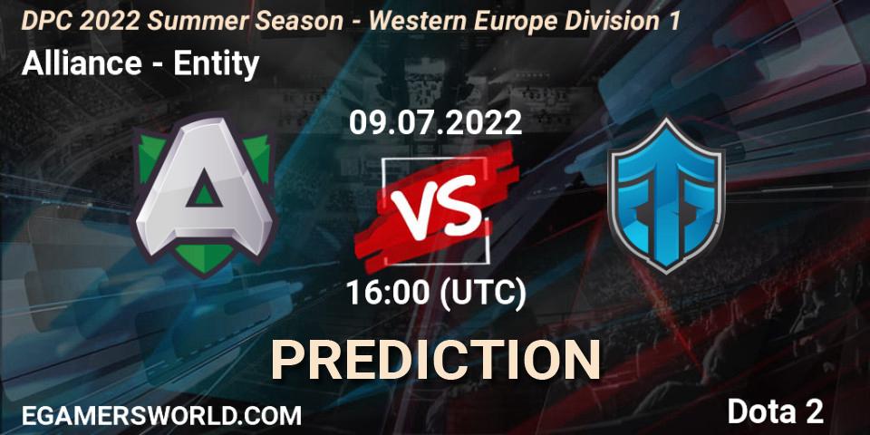 Alliance vs Entity: Betting TIp, Match Prediction. 09.07.22. Dota 2, DPC WEU 2021/2022 Tour 3: Division I