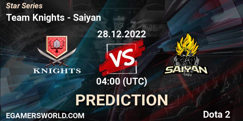 Team Knights vs Saiyan: Betting TIp, Match Prediction. 28.12.2022 at 04:10. Dota 2, Star Series