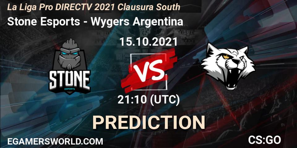 Stone Esports vs Wygers Argentina: Betting TIp, Match Prediction. 15.10.2021 at 21:10. Counter-Strike (CS2), La Liga Season 4: Sur Pro Division - Clausura