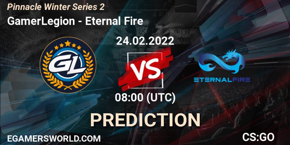 GamerLegion vs Eternal Fire: Betting TIp, Match Prediction. 24.02.2022 at 08:00. Counter-Strike (CS2), Pinnacle Winter Series 2