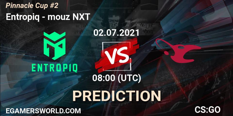 Entropiq vs mouz NXT: Betting TIp, Match Prediction. 02.07.2021 at 08:00. Counter-Strike (CS2), Pinnacle Cup #2