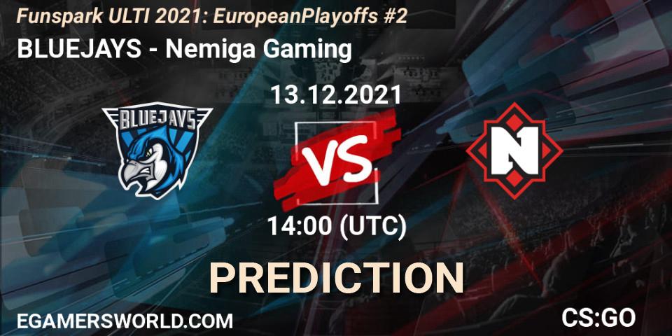 BLUEJAYS vs Nemiga Gaming: Betting TIp, Match Prediction. 13.12.21. CS2 (CS:GO), Funspark ULTI 2021: European Playoffs #2