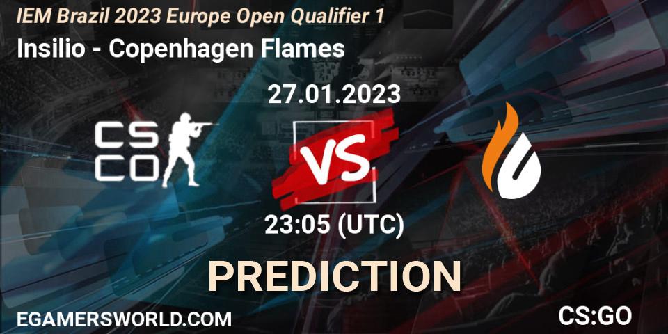 Insilio vs Copenhagen Flames: Betting TIp, Match Prediction. 28.01.23. CS2 (CS:GO), IEM Brazil Rio 2023 Europe Open Qualifier 1