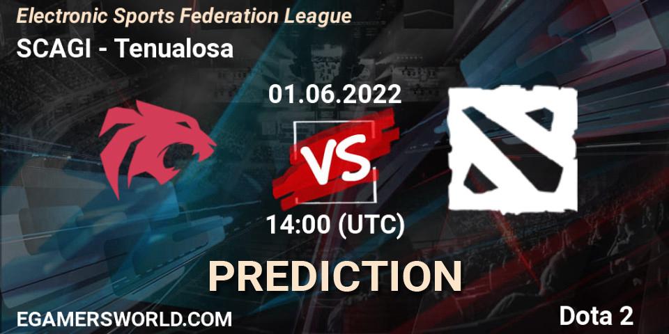 SCAGI vs Tenualosa: Betting TIp, Match Prediction. 01.06.2022 at 14:05. Dota 2, Electronic Sports Federation League