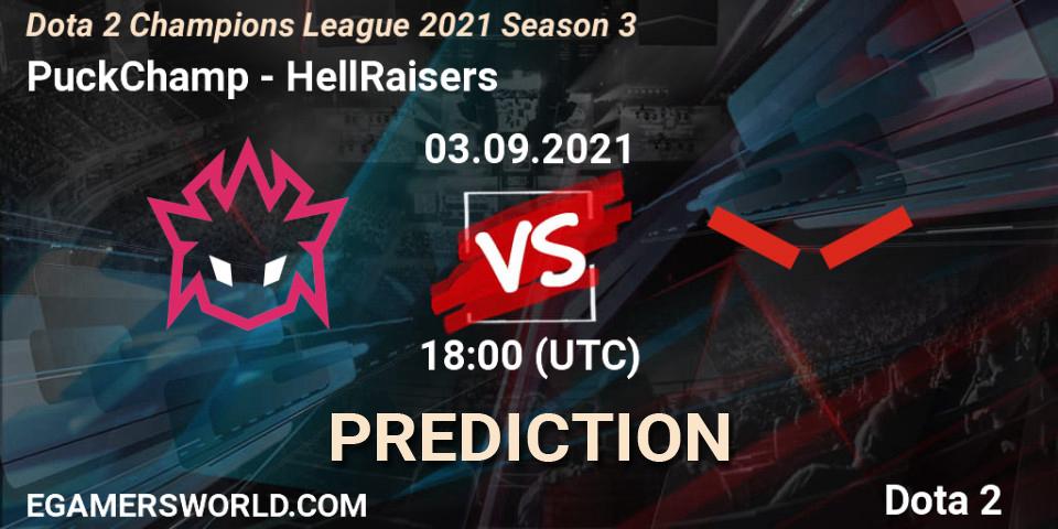 PuckChamp vs HellRaisers: Betting TIp, Match Prediction. 03.09.2021 at 18:00. Dota 2, Dota 2 Champions League 2021 Season 3