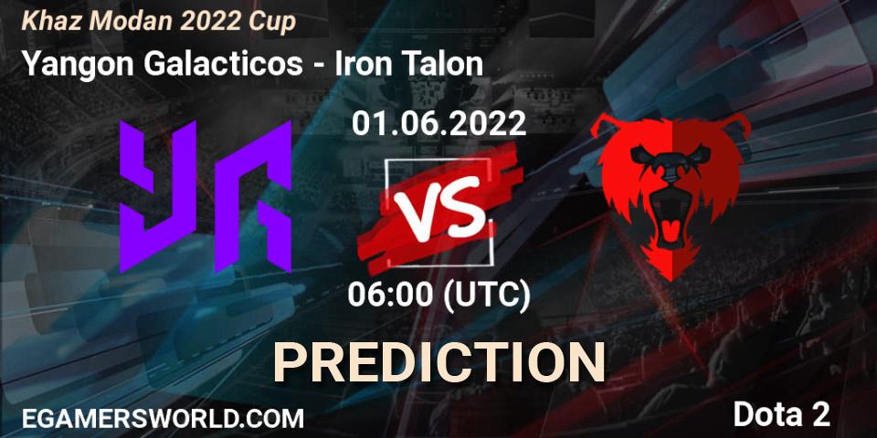 Yangon Galacticos vs Iron Talon: Betting TIp, Match Prediction. 01.06.2022 at 06:02. Dota 2, Khaz Modan 2022 Cup